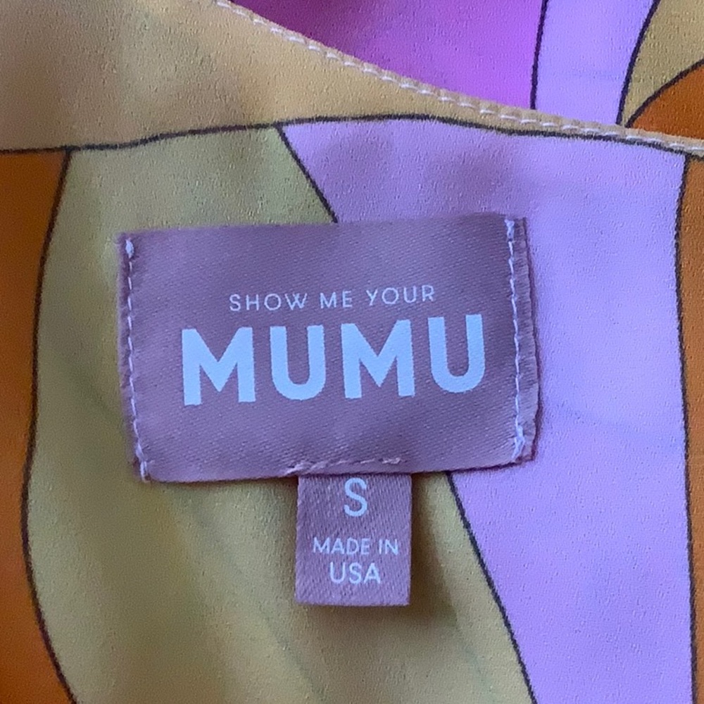 Show Me Your MuMu Trish Caribbean Cocktail one shoulder mini dress. Size S. NWOT - Picture 10 of 10